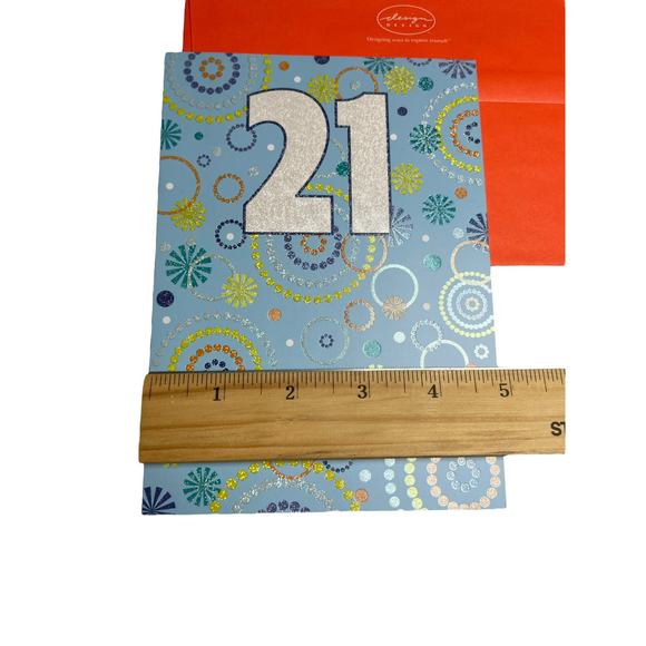 Birthday 21st Greeting Card Circles Glitter Design Design Celebration 5 for $15 - Picture 6 of 7